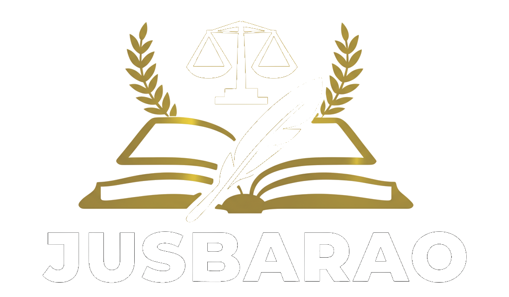 logo da jusbarao, um portal de assessoria jurídica